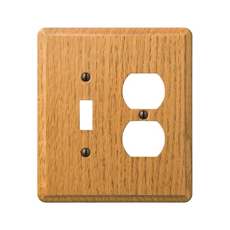 Amerelle Amerelle Contemporary Light Brown 2 gang Oak Wood Duplex/Toggle Wall Plate 1 pk 901TDL